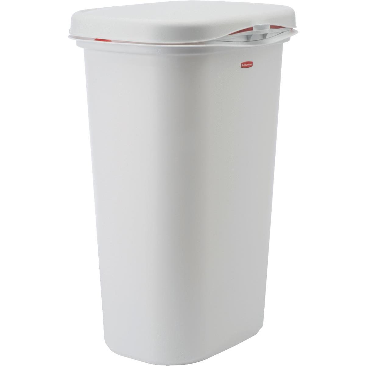 Rubbermaid 13 gal. White Spring-Top Wastebasket