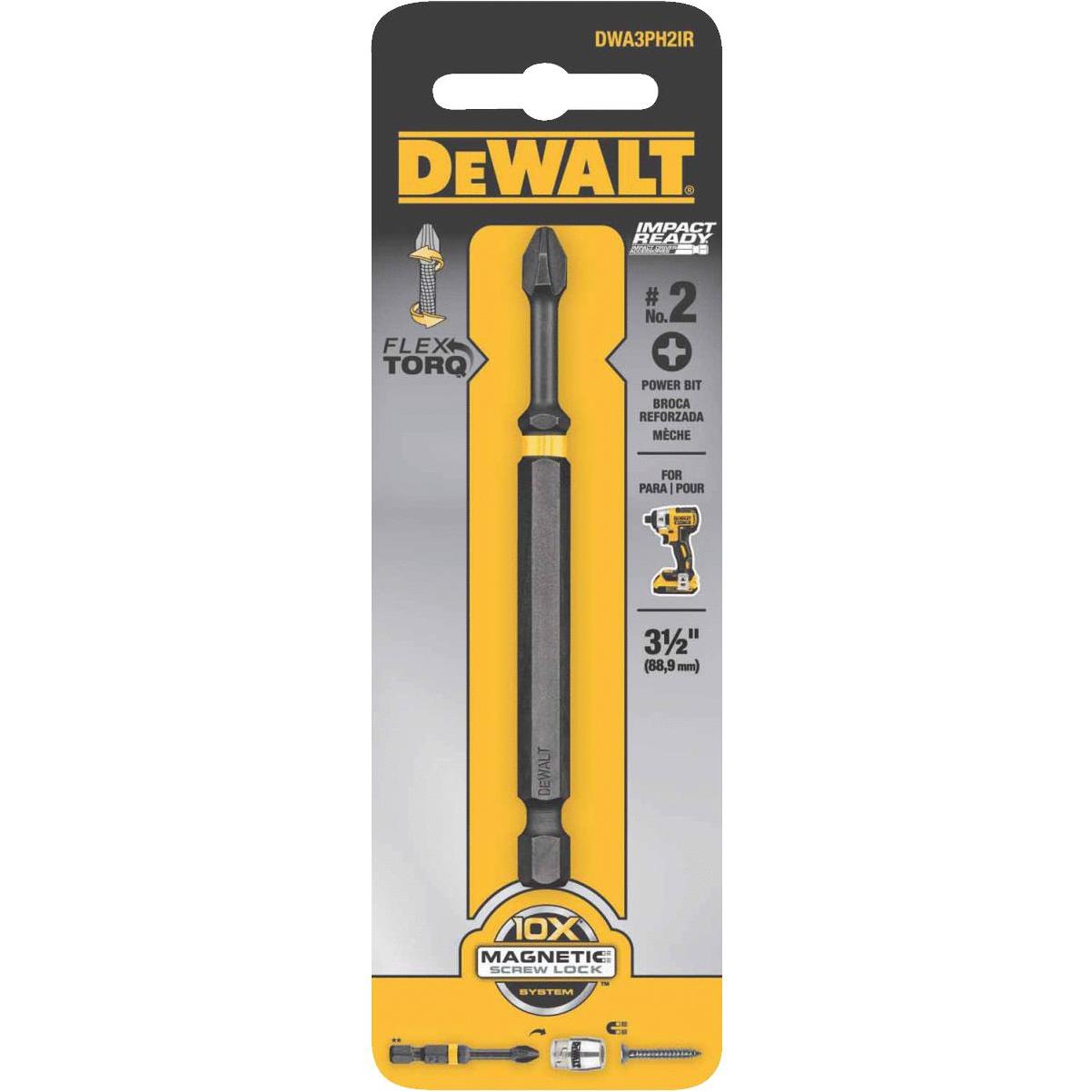 DEWALT FlexTorq 3-1/2 In. #2 Phillips Power Impact Screwdriver Bit