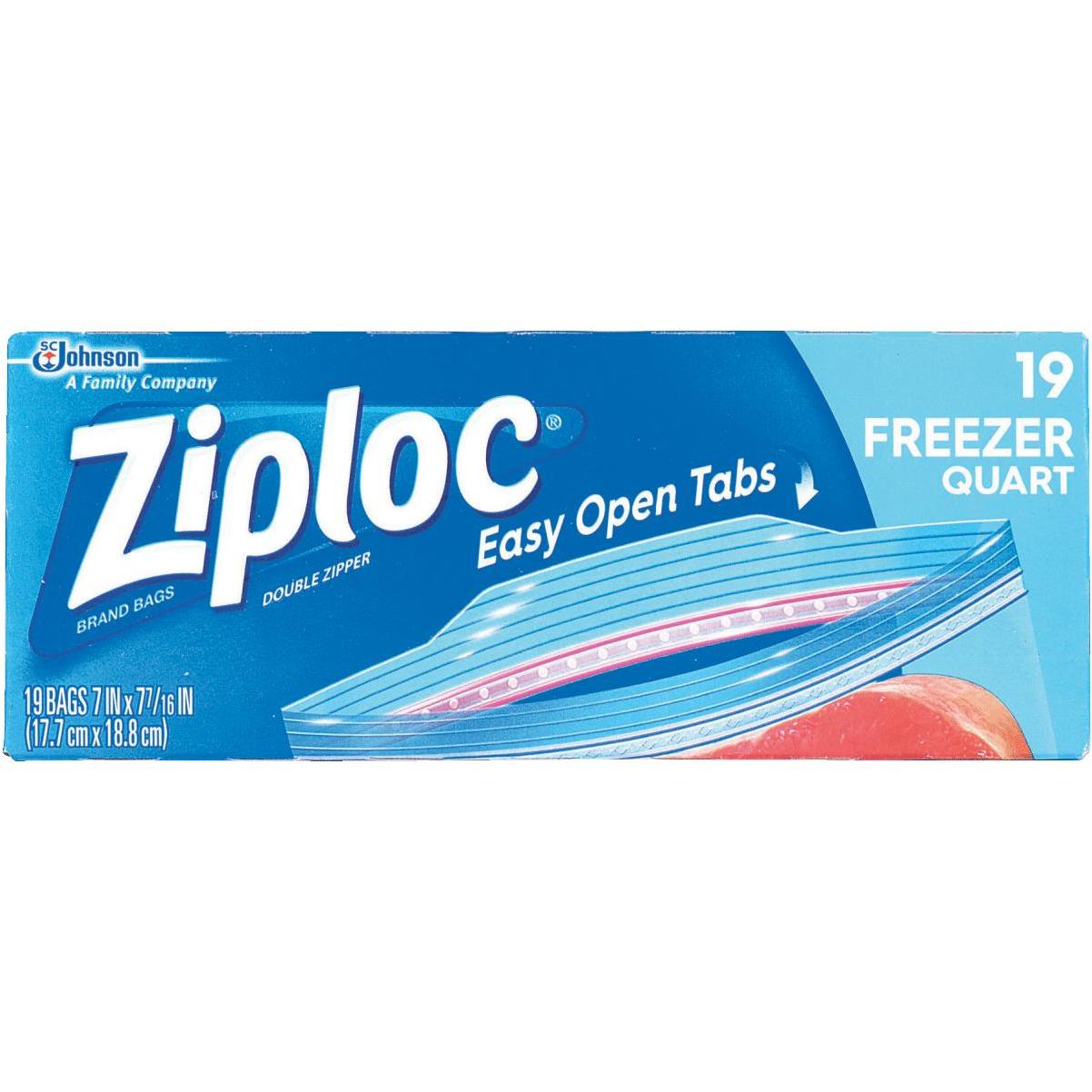Glad Zipper Food Storage Freezer Bags - Quart - 20 Count