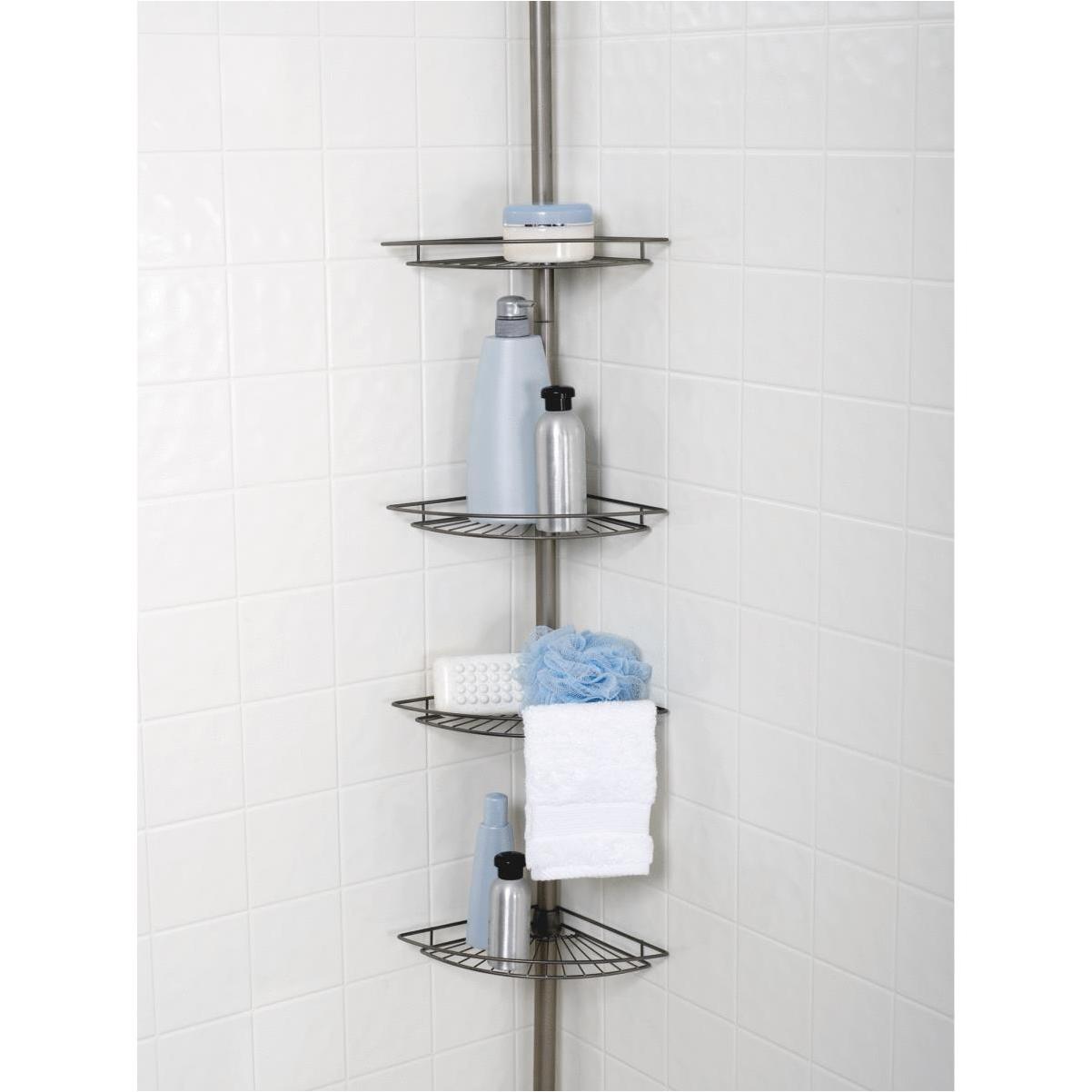 Tension Pole Shower Caddy Stainless Steel - Zenna Home