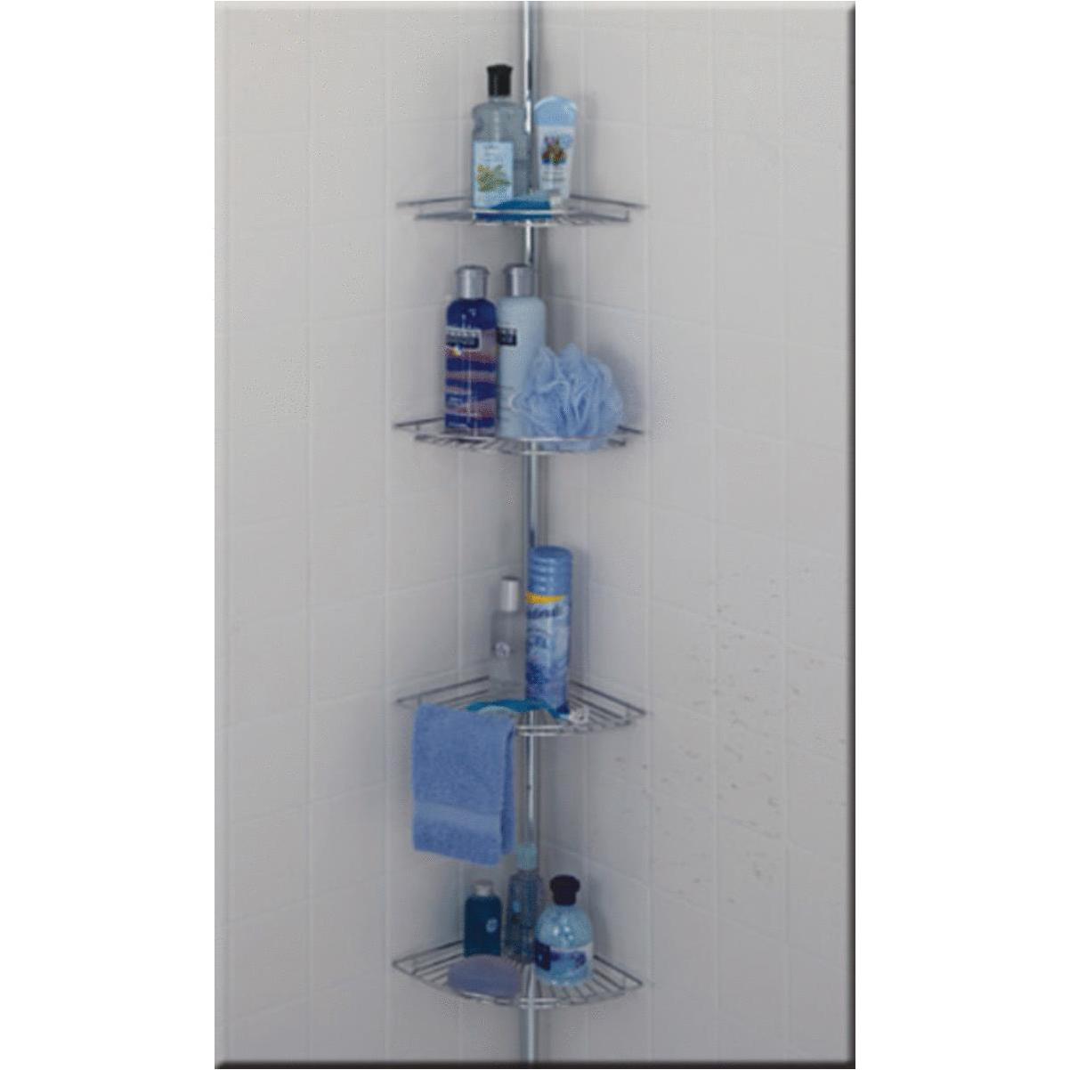 Honey Can Do Satin Nickel 2-Tier Steel Shower Caddy