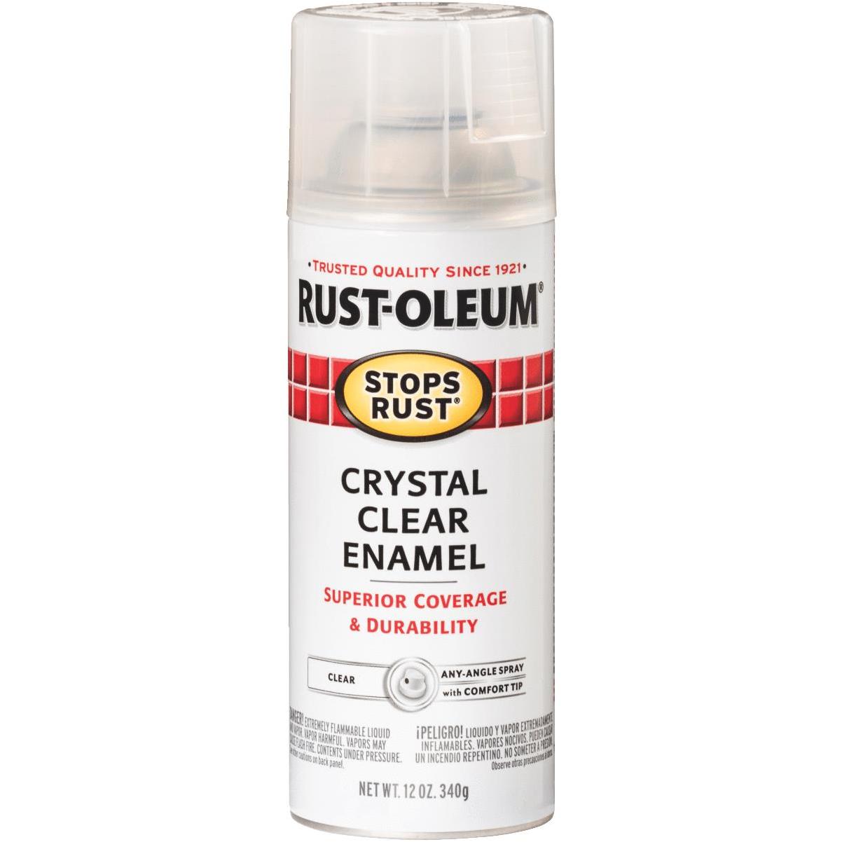 Rust-Oleum Stops Rust 12 Oz. Matte Clear Enamel Spray Paint, Clear