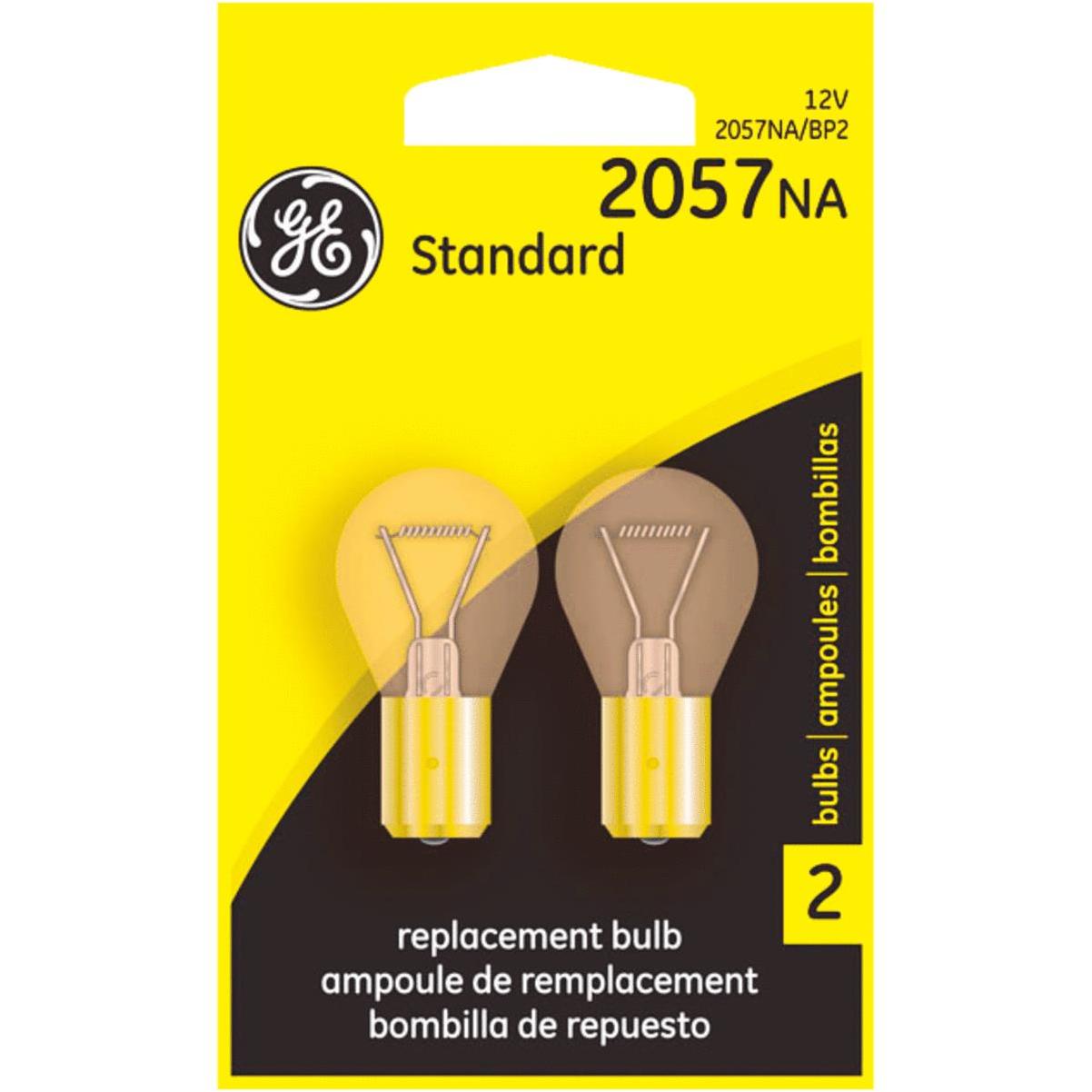 GE 12V 2057NA Miniature Incandescent Automotive Bulb (2-Pack)