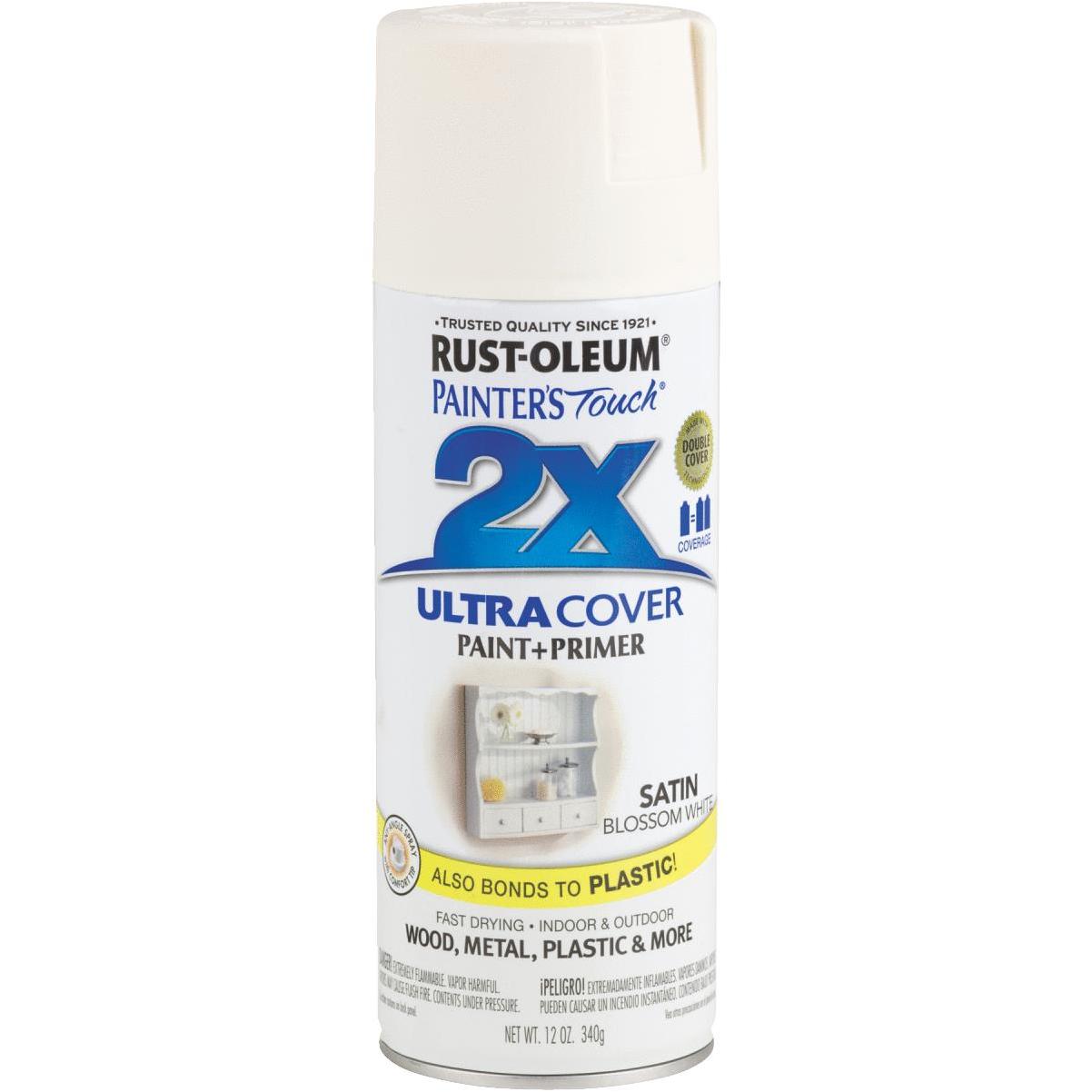 Rust-Oleum 12 oz Stops Rust Satin White Spray Paint