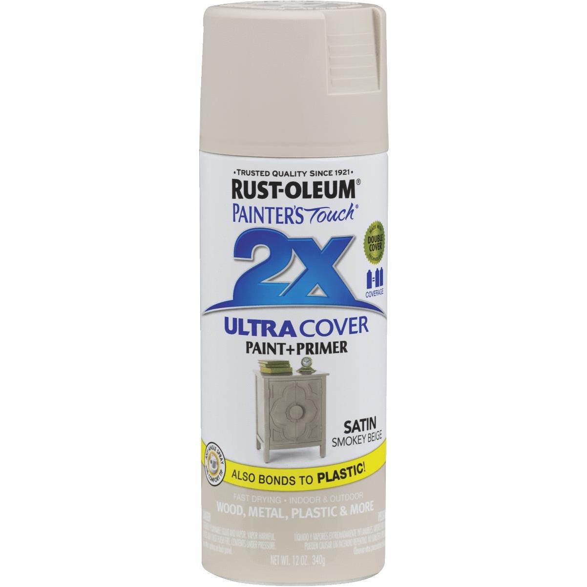 Rust-Oleum Painter's Touch 2X Ultra Cover 12 Oz. Satin Paint + Primer Spray  Paint, Blossom White