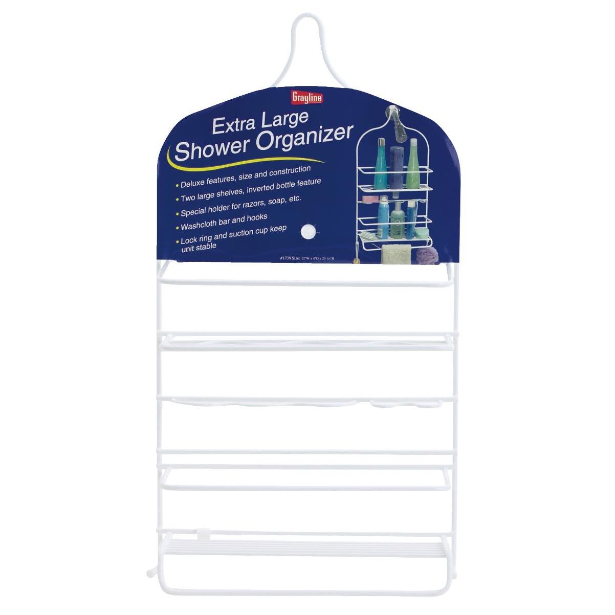 Grayline 22 In. x 12 In. x 5 In. Extra Large Shower Caddy Organizer