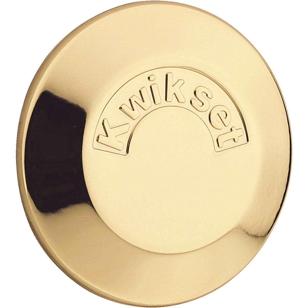 Kwikset Polished Brass Single Sided Deadbolt with Exterior Plate Elitsac,  Inc.