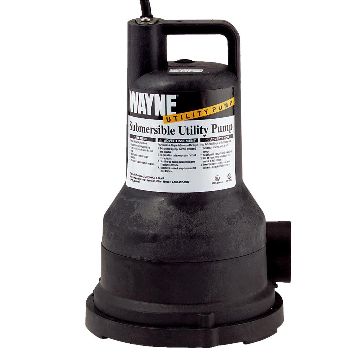 Wayne 1 3 Hp Submersible Utility Pump Elitsac Inc
