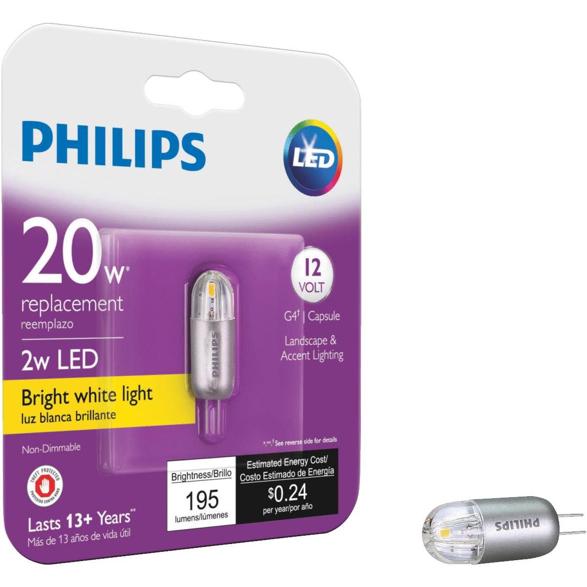 Philips 2W Clear T3 LED Low Voltage Light Bulb | Ivey Company