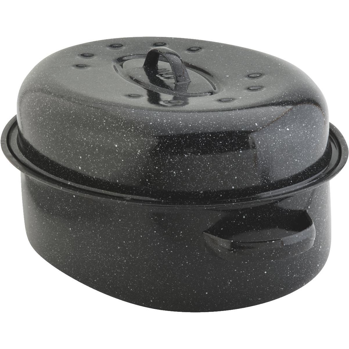 Granitestone 16 Oval Ultra Nonstick Roasting Pan with Lid