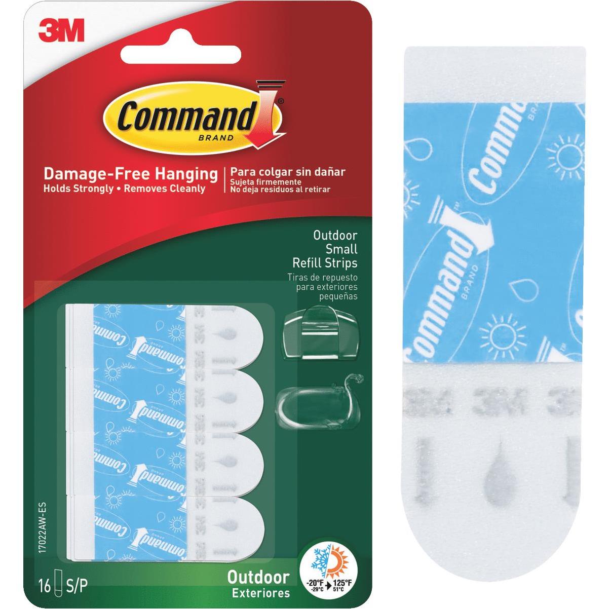 CLIPS DECORATIVOS COMMAND PARA EXTERIORES, TRANSPARENTE, PEQUEÑO, 16 UND