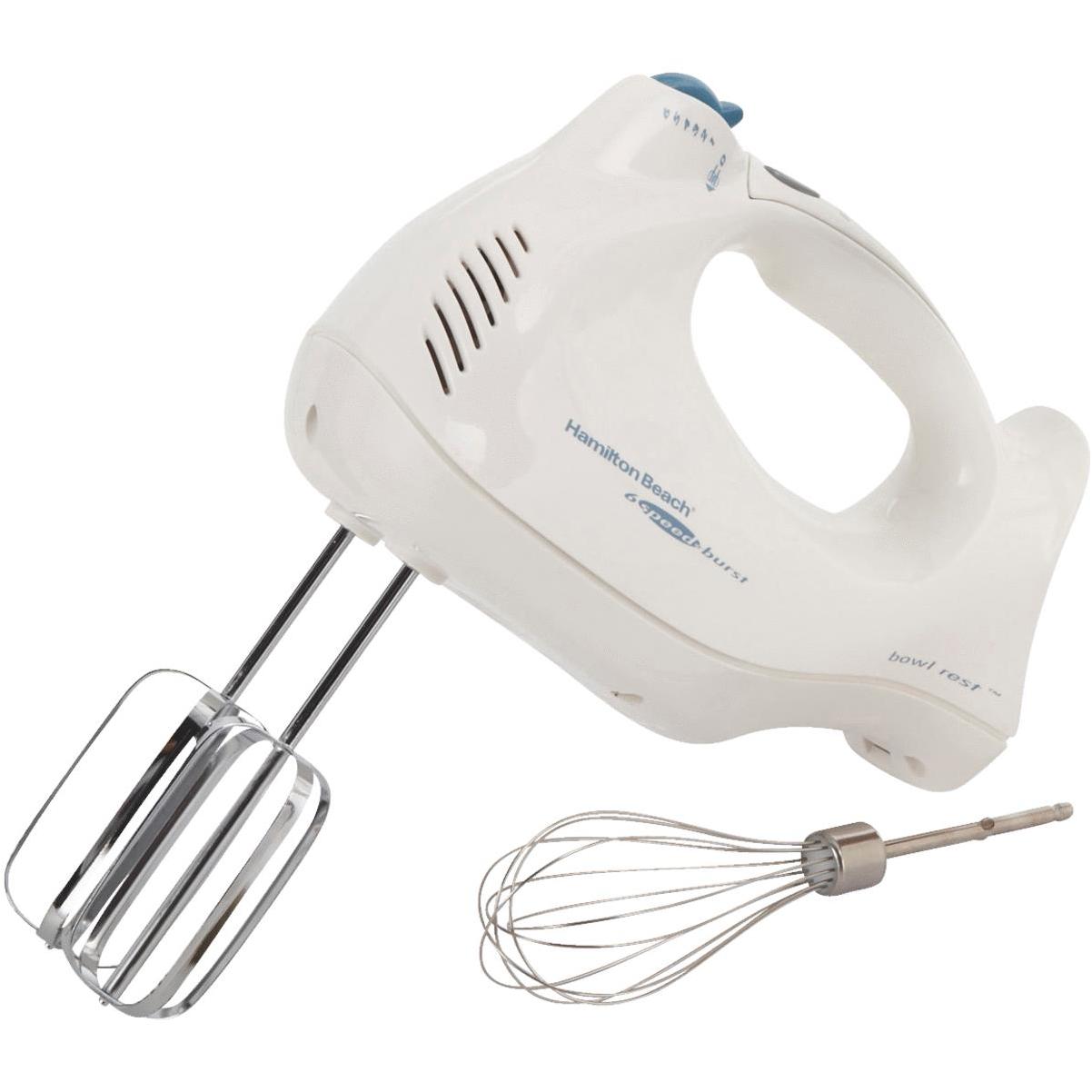 Hamilton Beach 6-speed Power Deluxe Hand/stand Mixer, White