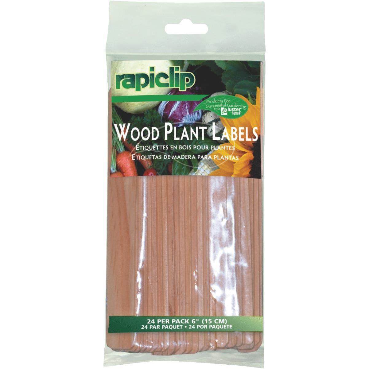 Luster Leaf Rapiclip Holz Pflanzenetiketten – 24 Stück, Je 12,7 Cm Lang, Für Garten & Gewächshaus