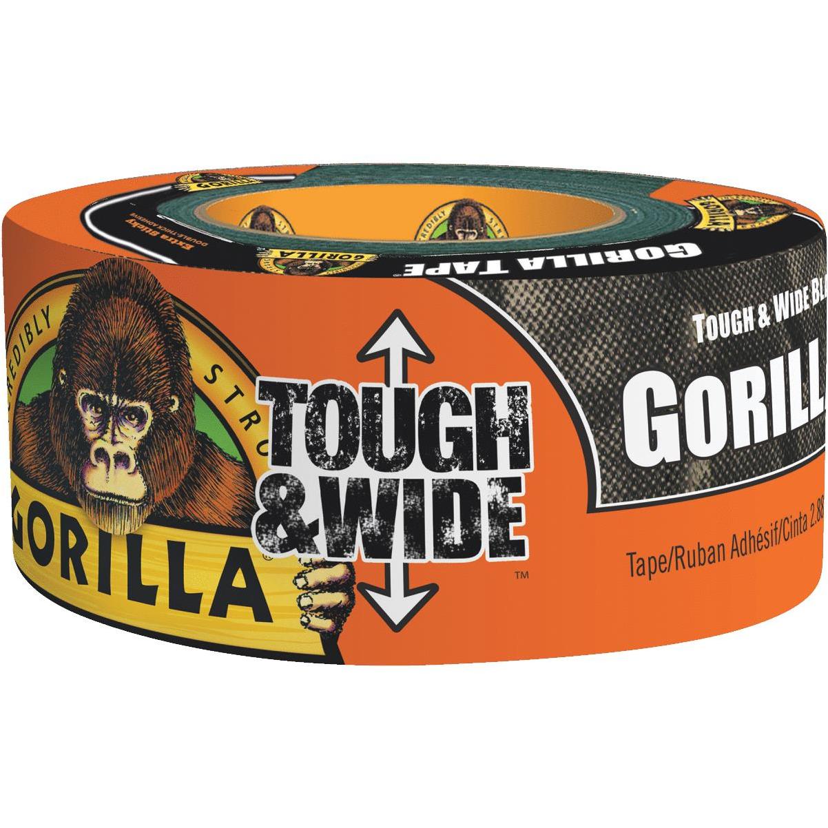 Gorilla Heavy Duty Double Sided Mounting Tape, Hanging, Instant 60lb Strong  Hold, Permanent Bond, Weatherproof, 1 in x 120 in, Black, (Pack of 2)