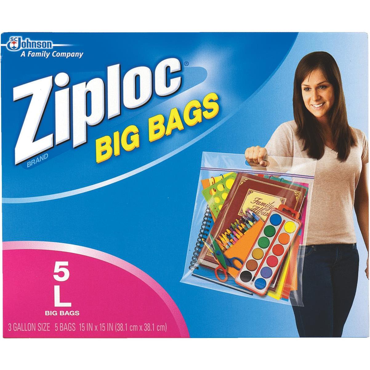 Ziploc® Double Zipper Gallon Storage Bags - Extra Large Size - 7.57 L - 13  (330.20 mm) Width x 15.63 (396.88 mm) Depth - 2.70 mil (69 Micron)  Thickness - Clear - Plastic - 100/Carton - Food, Vegetables, Fruit,  Cosmetics, Yarn, Business Card, Mattres