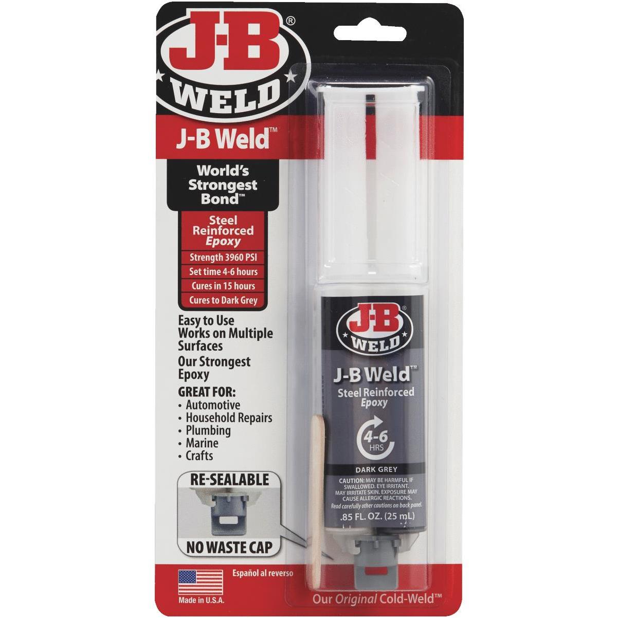 JB Weld Plastic Bonder Body Panel Adhesive And Gap Filler Syringe - 0.85 tube