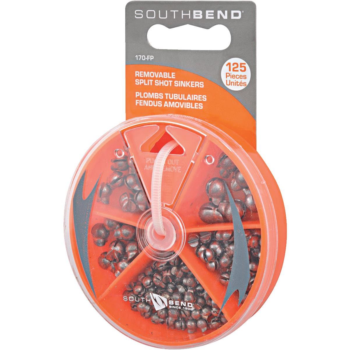 SouthBend 125-Piece Removable Split Shot Sinker Kit Assortment