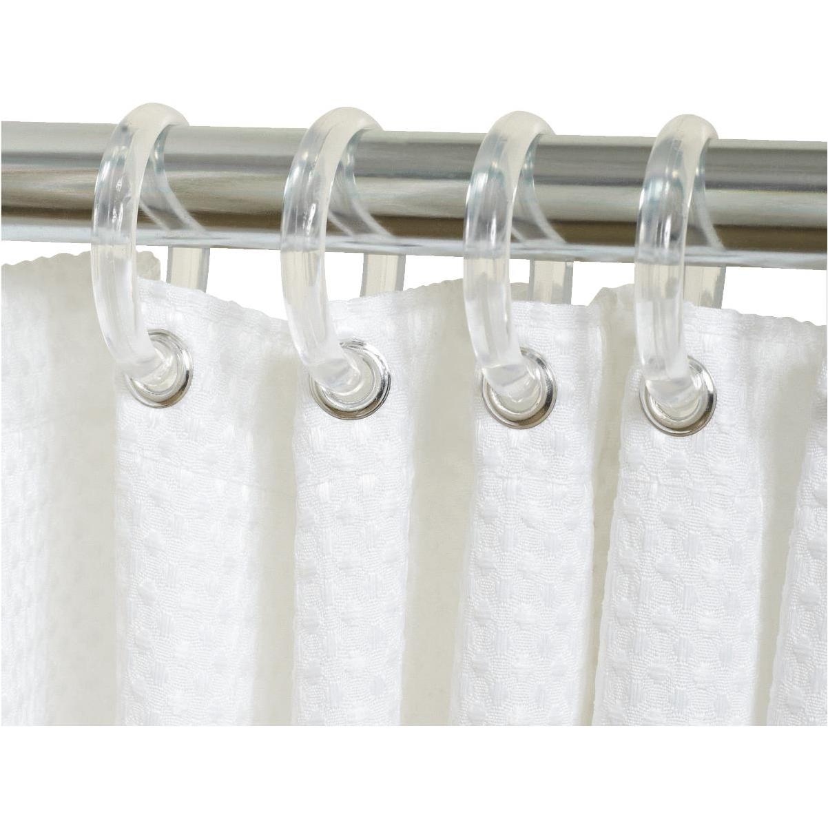 Zenith Zenna Home Clear Plastic Shower Curtain Ring (12 Count)