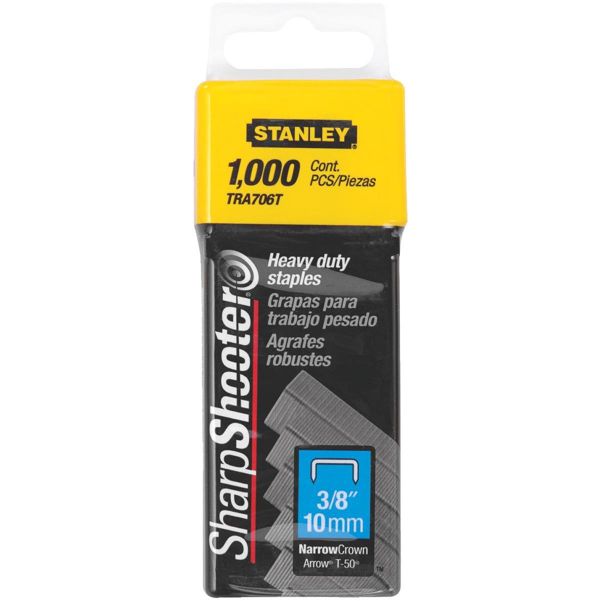 | SharpShooter Stanley Crown 3/8 Staple, In. Elitsac, Heavy-Duty Narrow (1000-Pack)