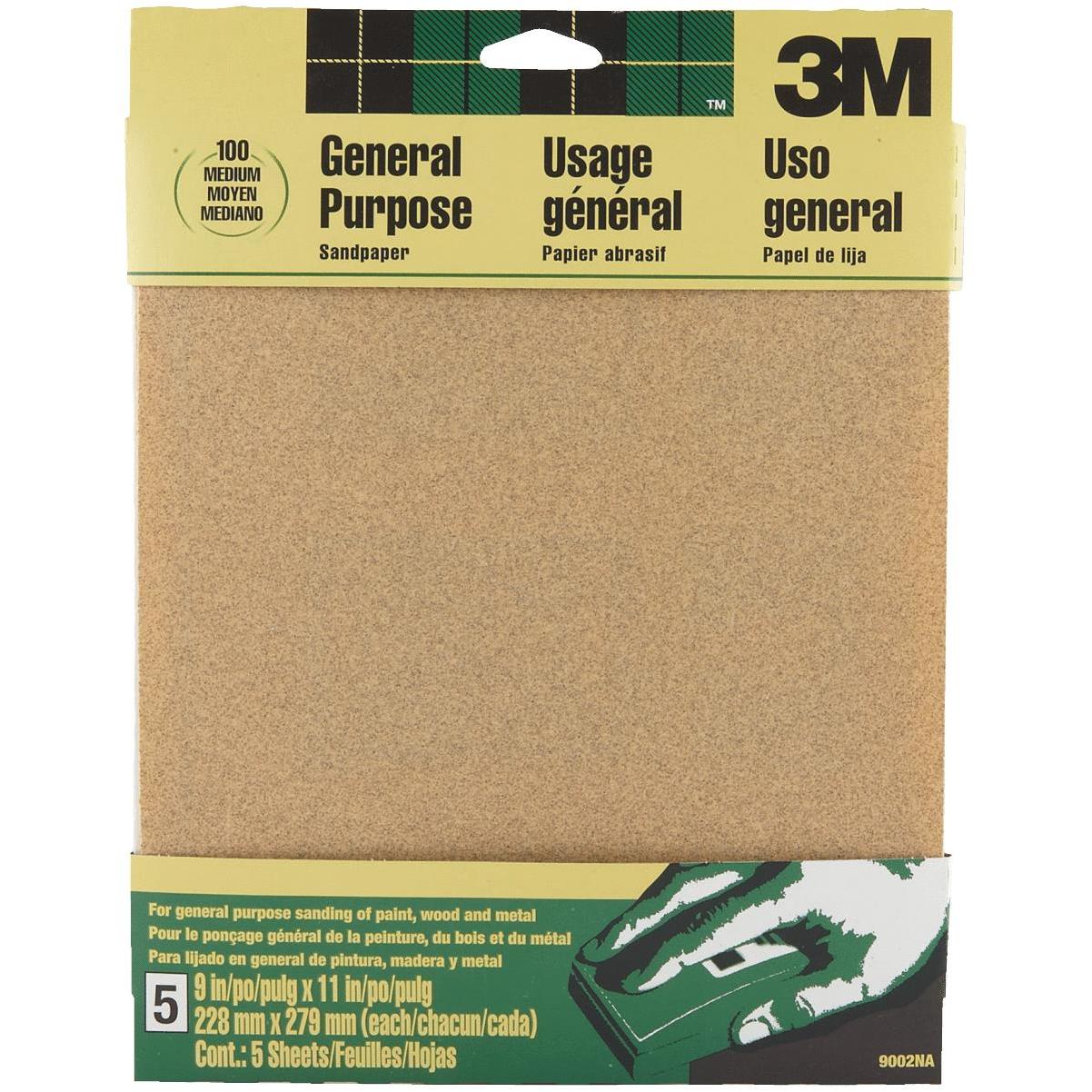 3M Full Size Sanding Sponge, Medium, 3-3/4in x 2-5/8in x 1in