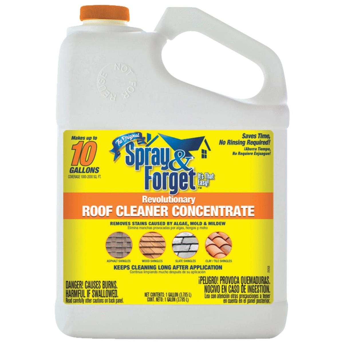 Spray & Forget 1 Gallon Mold & Mildew Roof Cleaner Concentrate