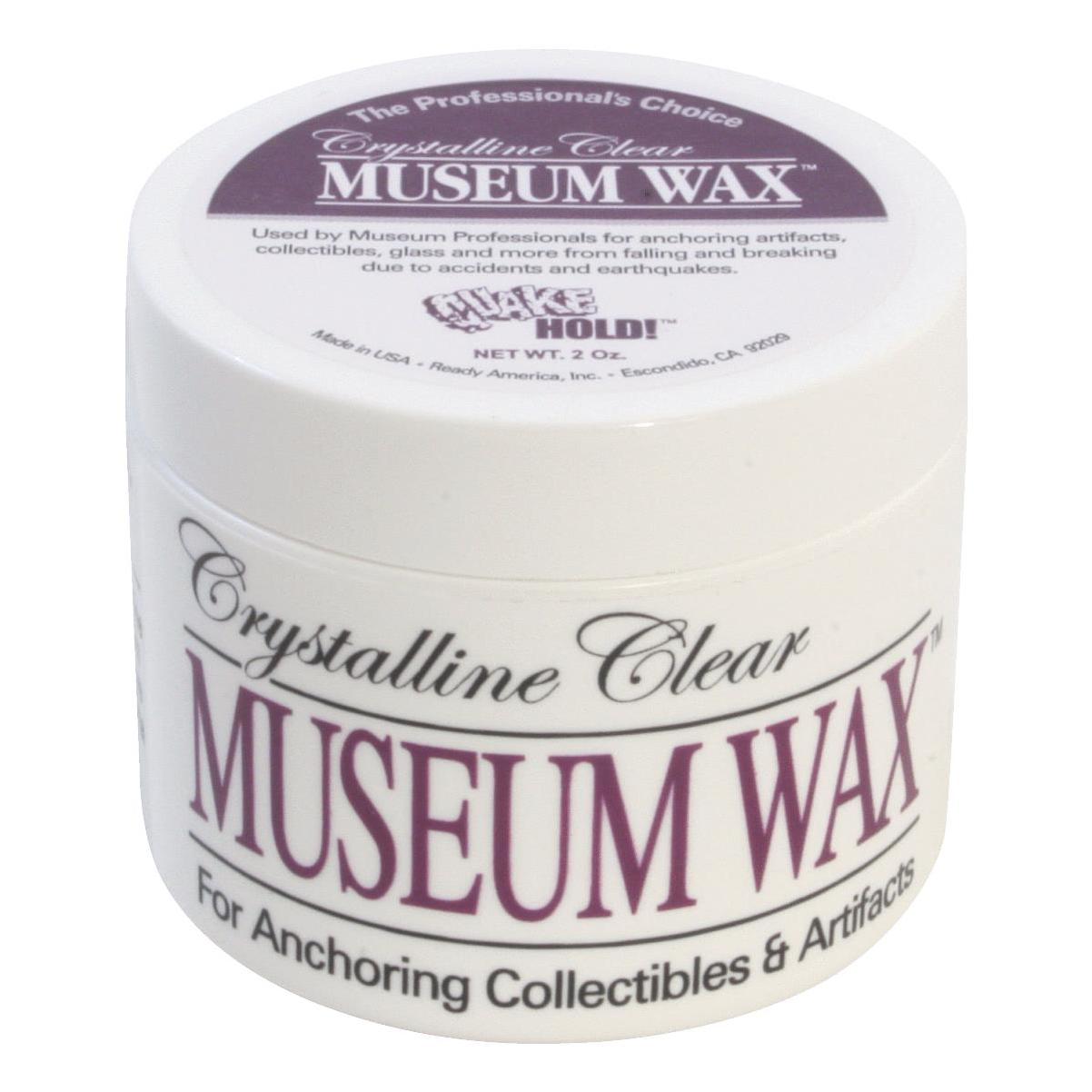 QUAKE HOLD! Ready America Quake Hold Museum Wax 4 Oz Clear Crystalline