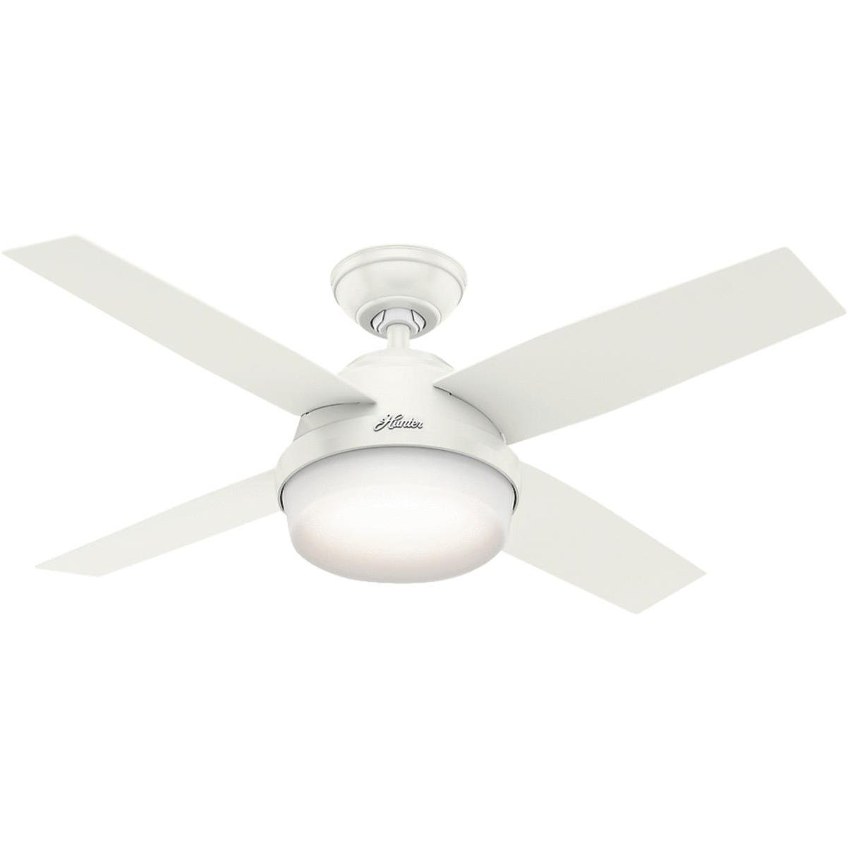 Hunter Dempsey 44 In Fresh White Ceiling Fan With Light Kit Morganfield Home Center