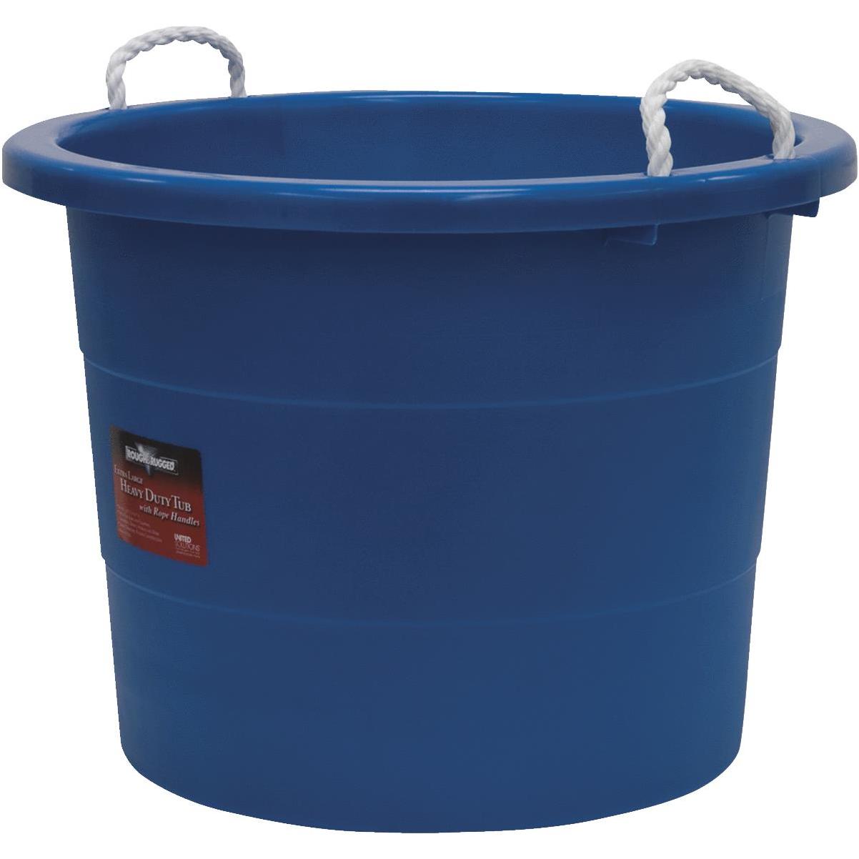 HOMZ Plastic 18 Gal. Utility Bucket Tub Container with Rope