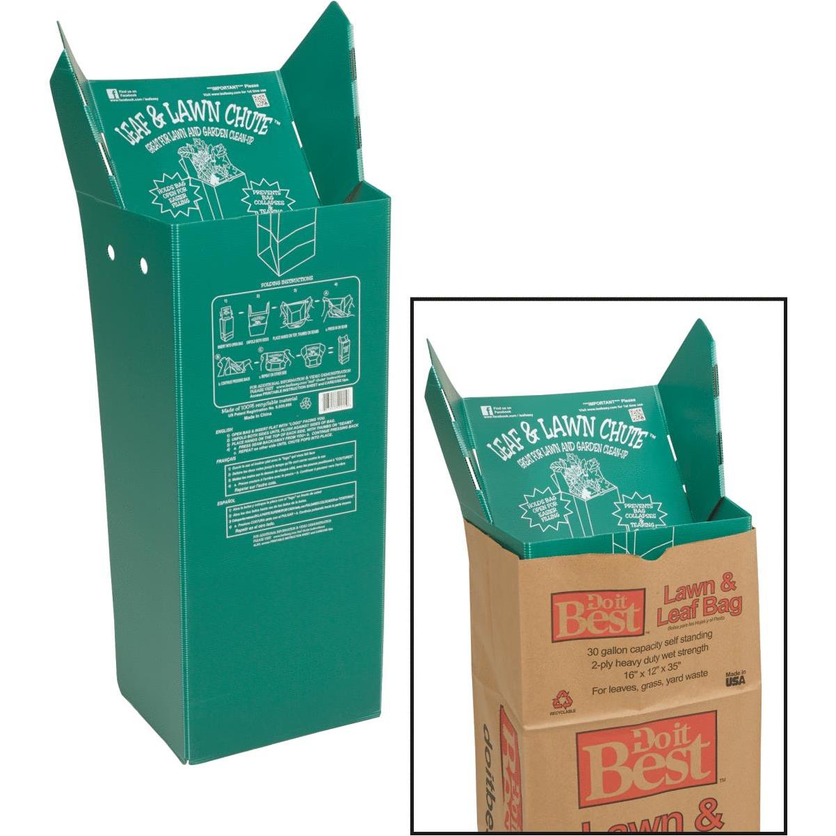 Duro 30 Gallon Self-Standing 2-Ply Printed Natural Kraft Paper Lawn and Leaf  Bag 22453 - 60/Case