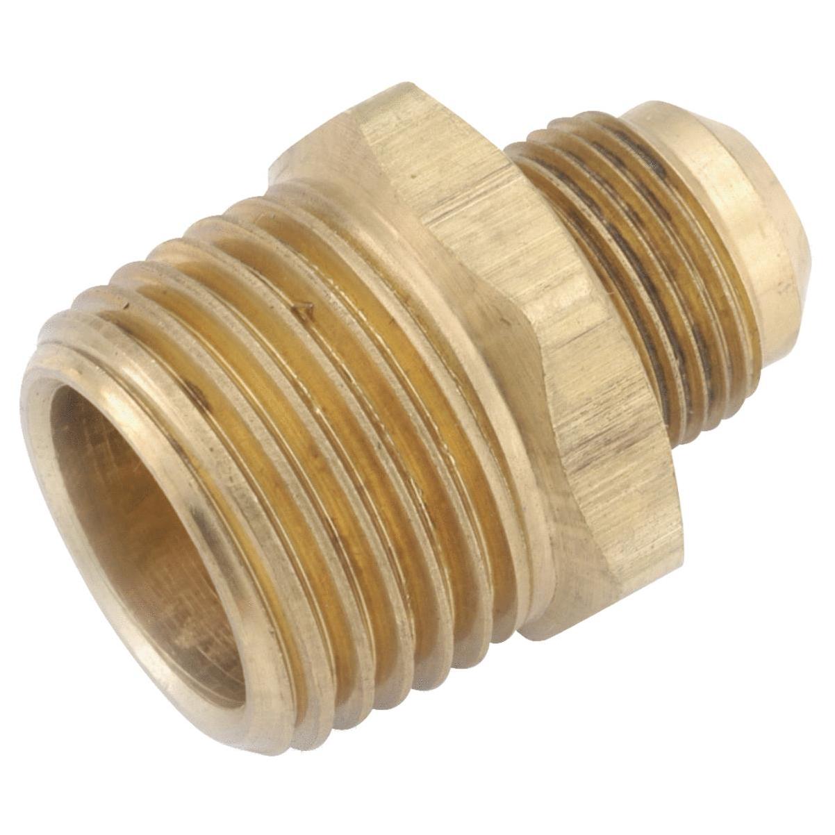 Tee 3/8 Flare x 3/8 Flare x 3/8 Male Pipe Anderson Metals Brass Tube Fitting 