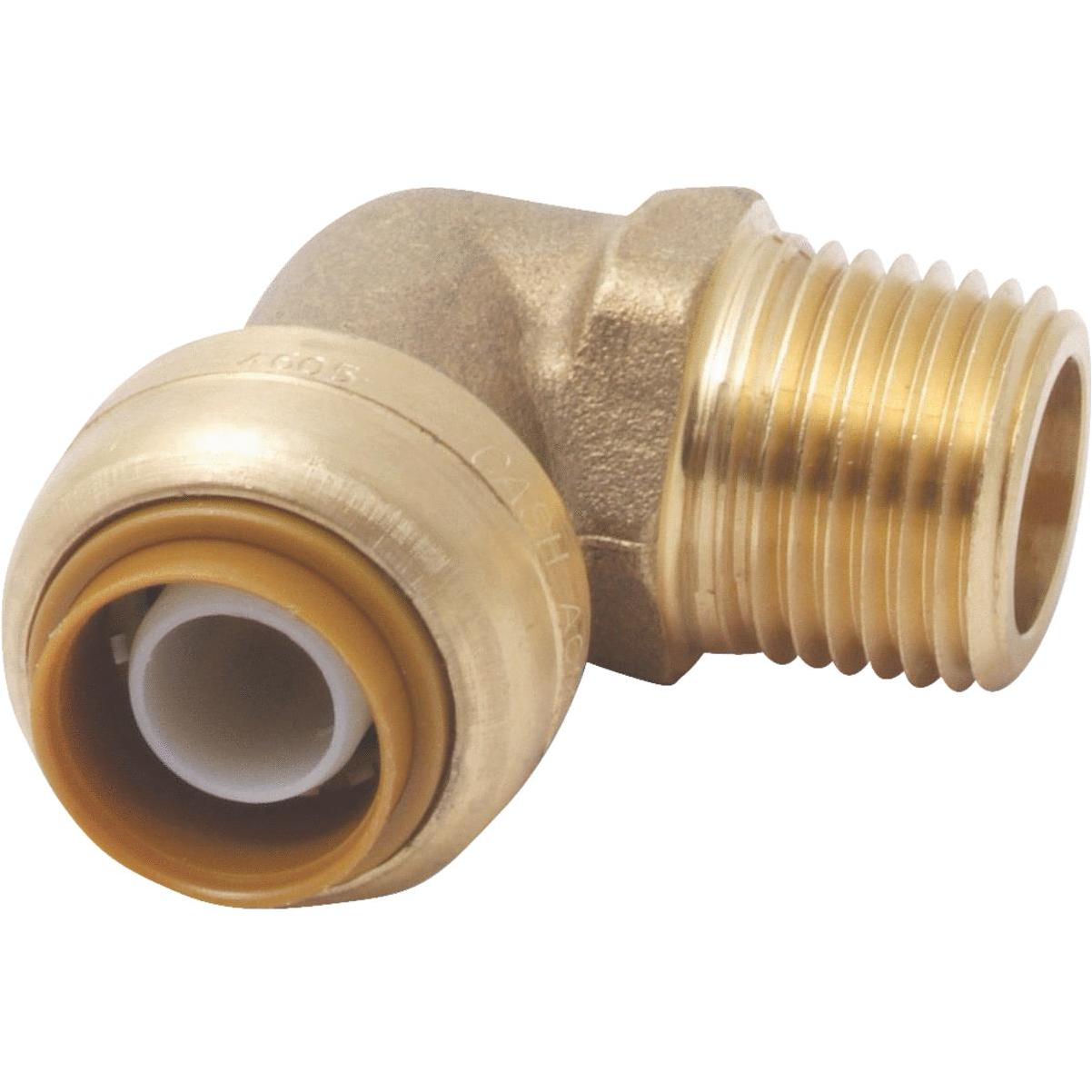 Anderson Metals 3/4 In. 90 Deg. Brass Elbow, CTS Polyethylene Pipe