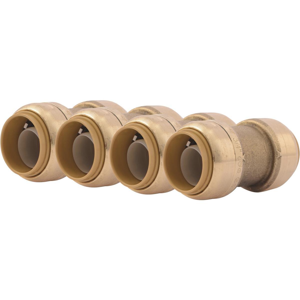 SharkBite 3/4 In. x 3/4 In. 90 Deg. Push-to-Connect Brass Elbow (1/4 Bend)  (4-Pack)