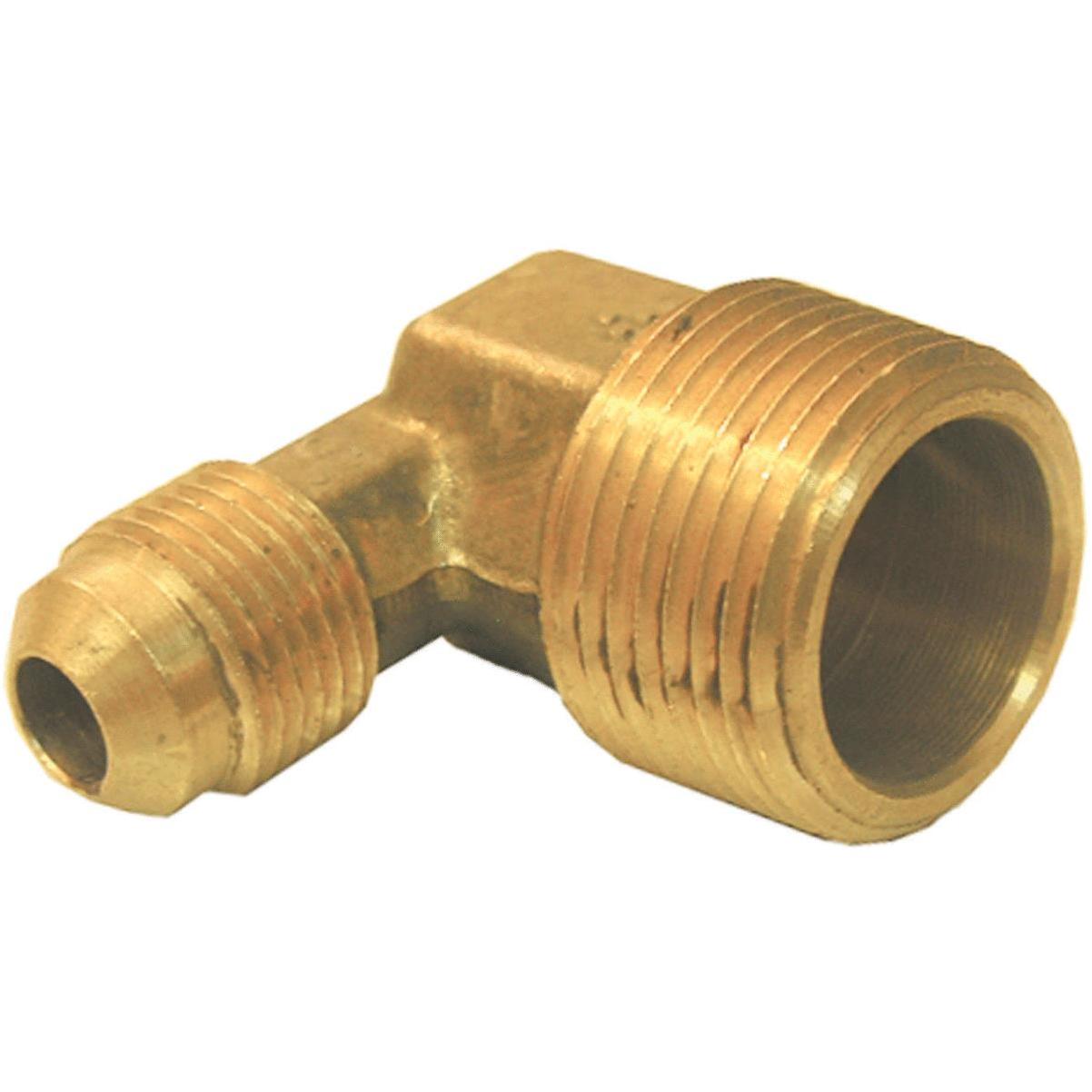 Lasco 3/8 In. C x 1/4 In. MPT 90 Deg. Compression Brass Elbow (1/4