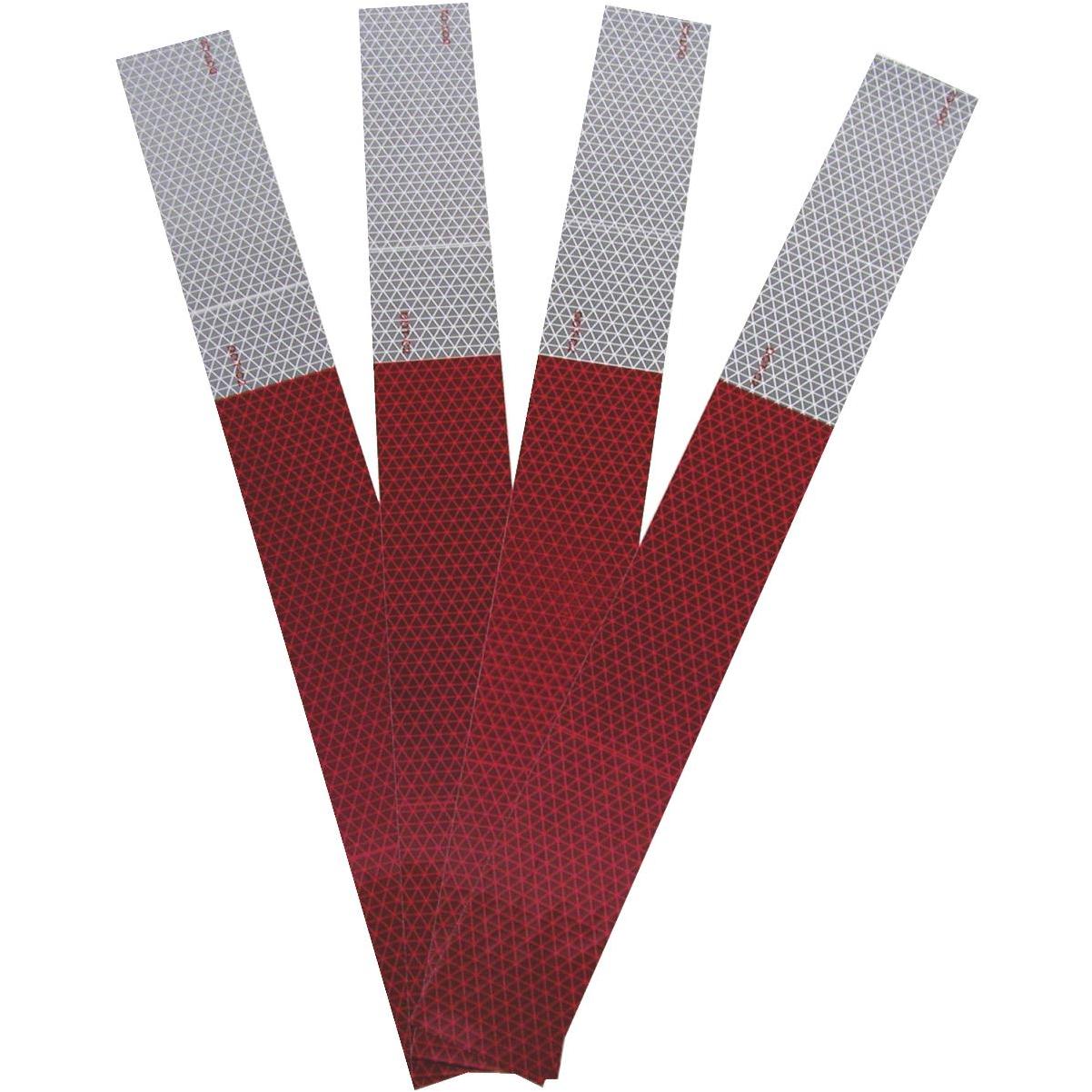 Peterson 2 In. W. x 18 In. L. Red & White Striped Reflective Tape