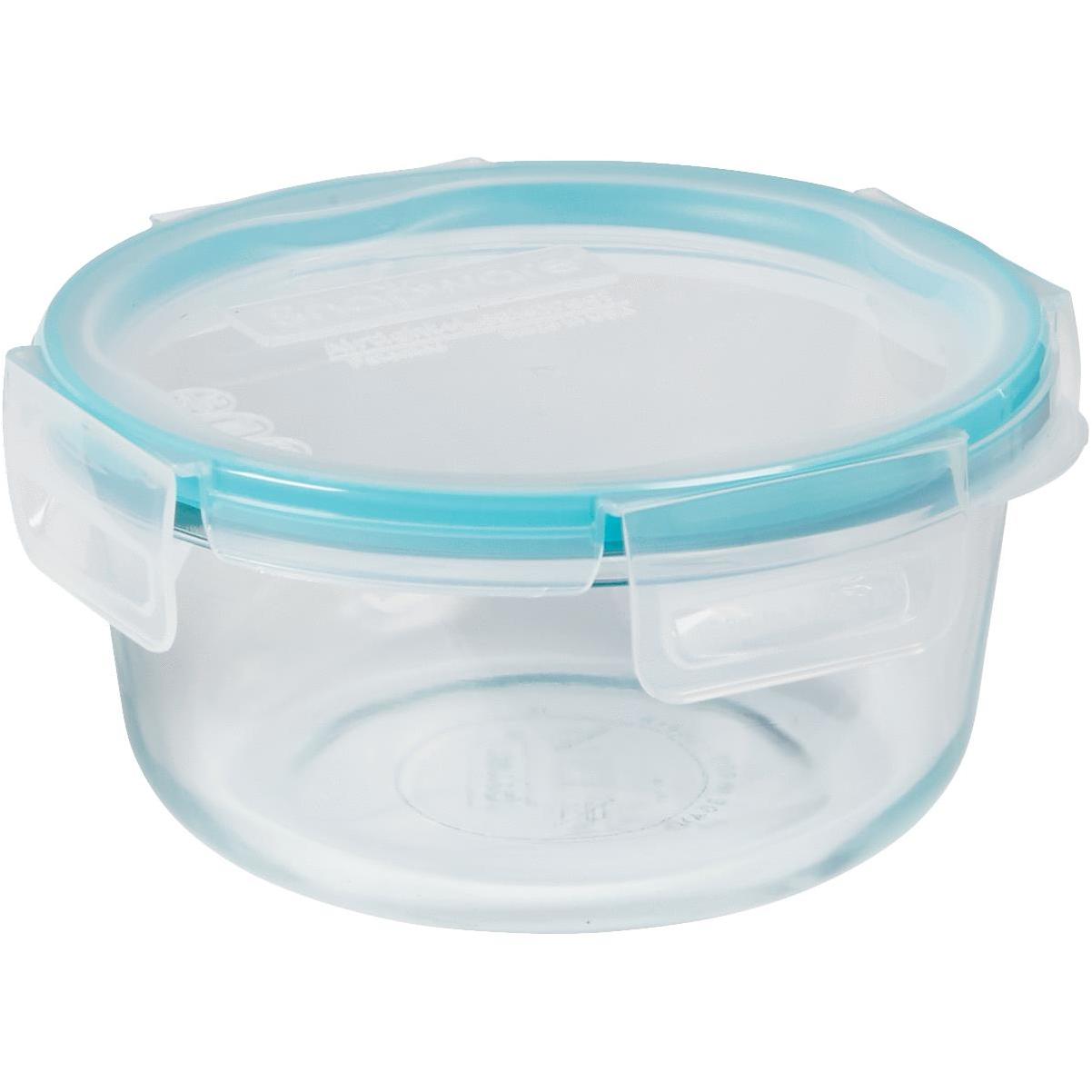 Total Solution® Pyrex® Glass 4-cup Round Food Storage with Plastic Lid