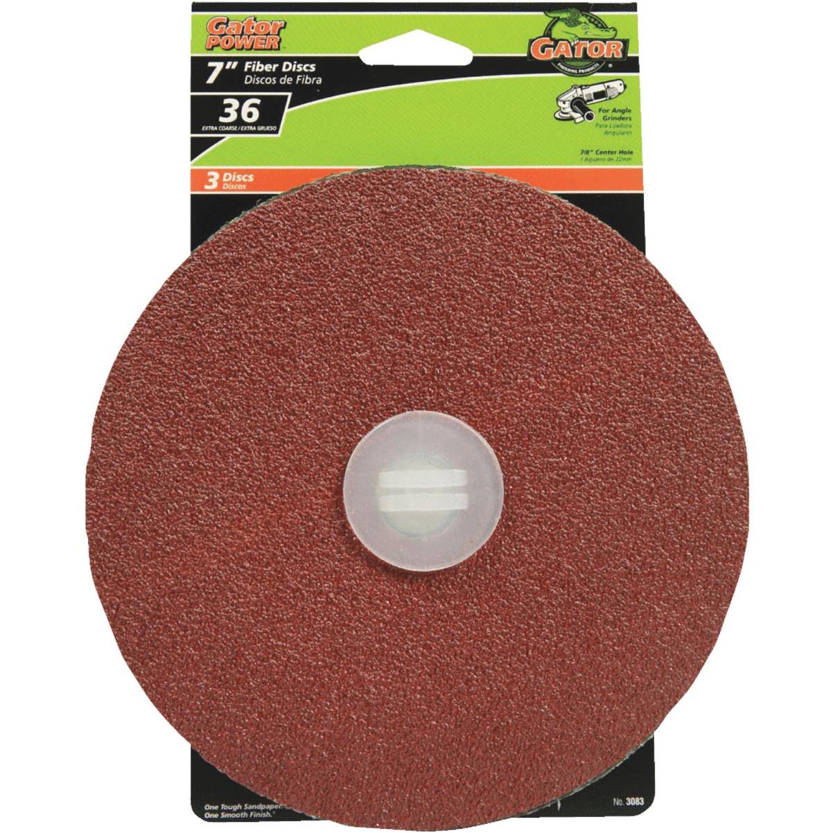 4-1/2 in., 36 Grit Fiber Sanding Discs, 5 Pack