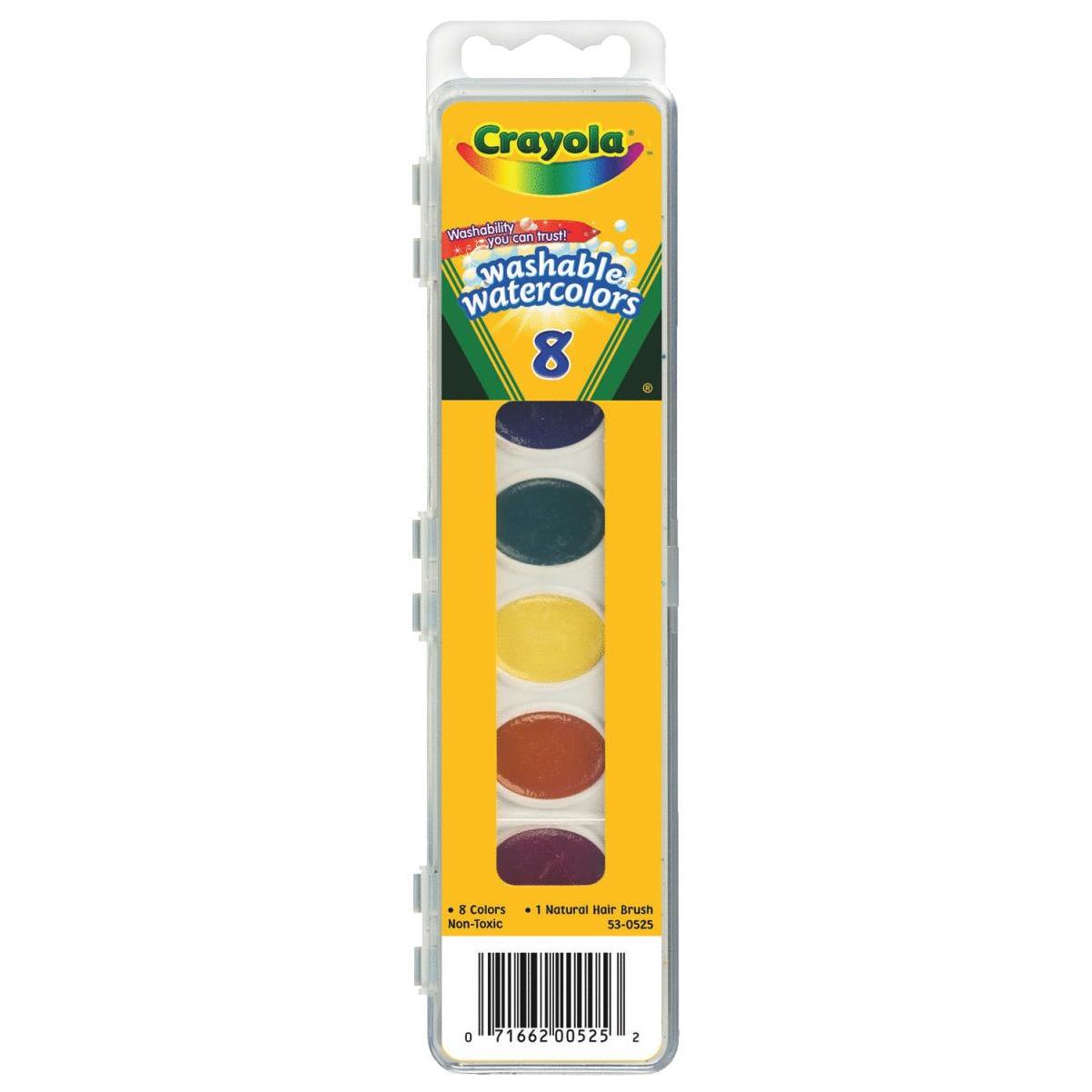 Crayola Washable Assorted Water Colors (8-Pack)