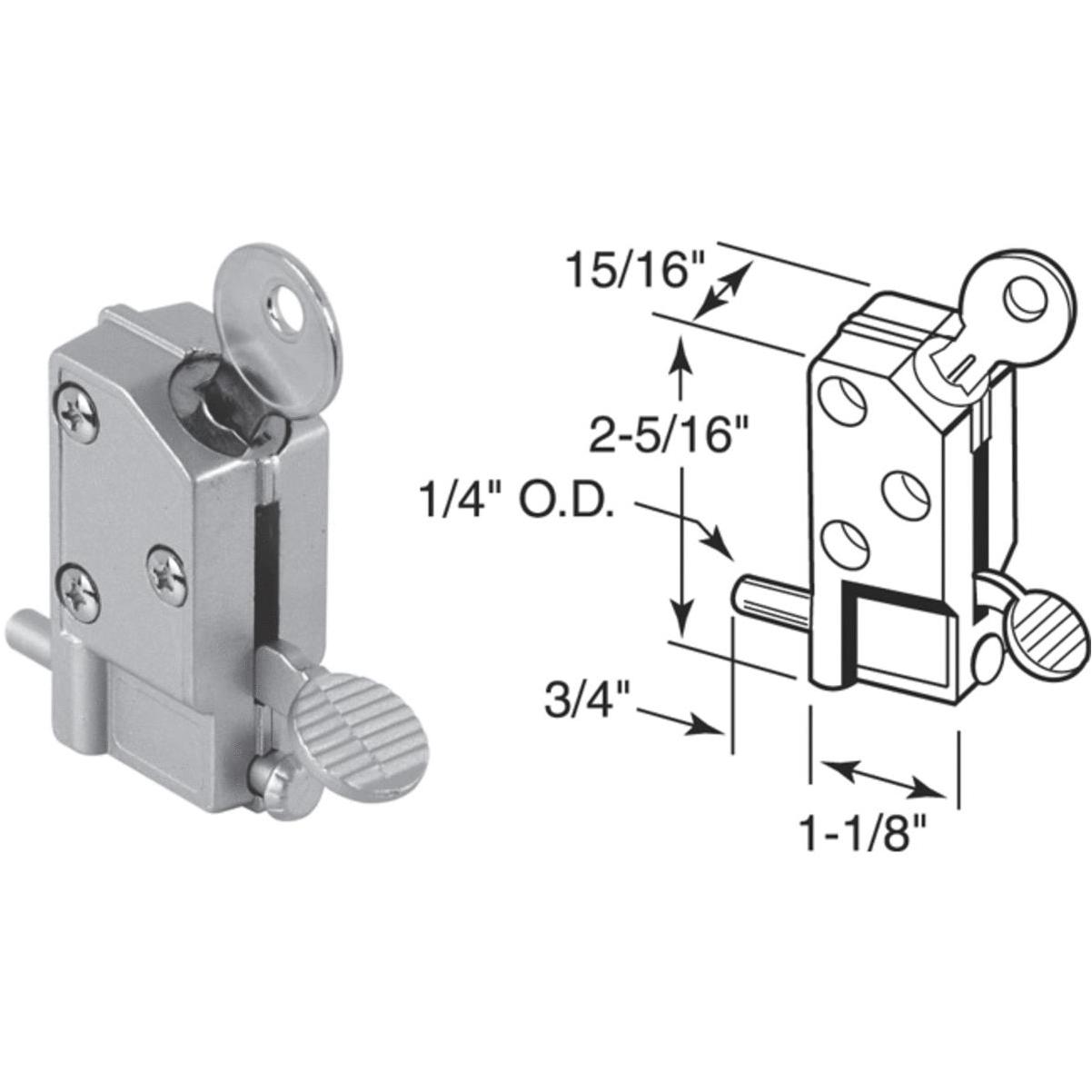 Defender Security 3/4 Stainless Steel Drawer & Cabinet Lock - Keyed Alike