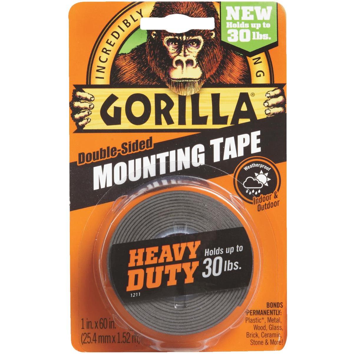 Gorilla Tough & Clear Double Sided Adhesive Mounting Tape, Extra Large, 1  x 150, Clear, (Pack of 1)