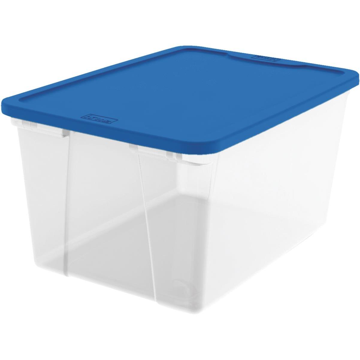 Rubbermaid Cleverstore Clear Plastic Storage Bins with Lids, 95 Qt-4 P