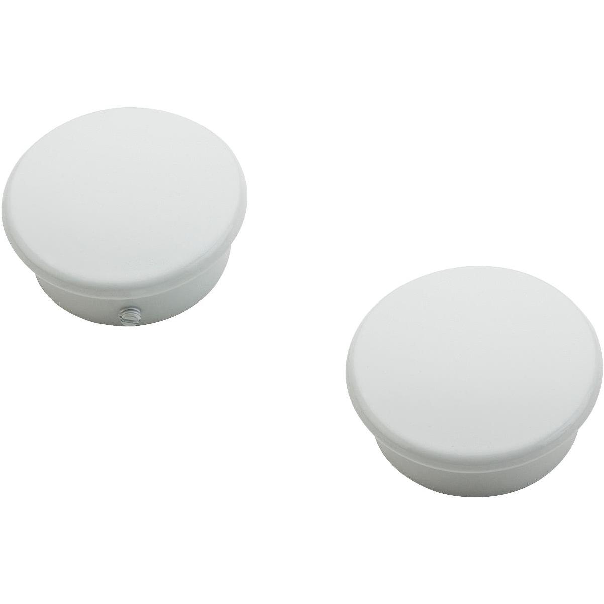 National Catalog V8602 White Closet Rod End Caps (2-Count)