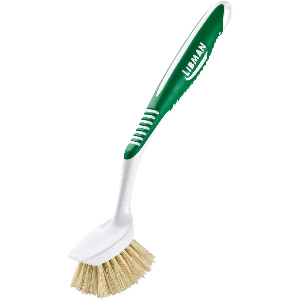 Libman 7 In. Polymer Sanoprene Bristle Contoured Grip Scrub Brush