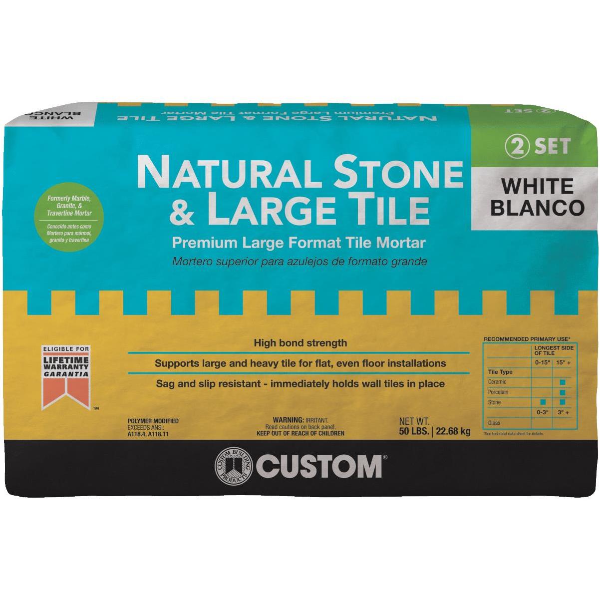Custom Building Products 50 Lb. White Natural Stone & Large Tile Mortar