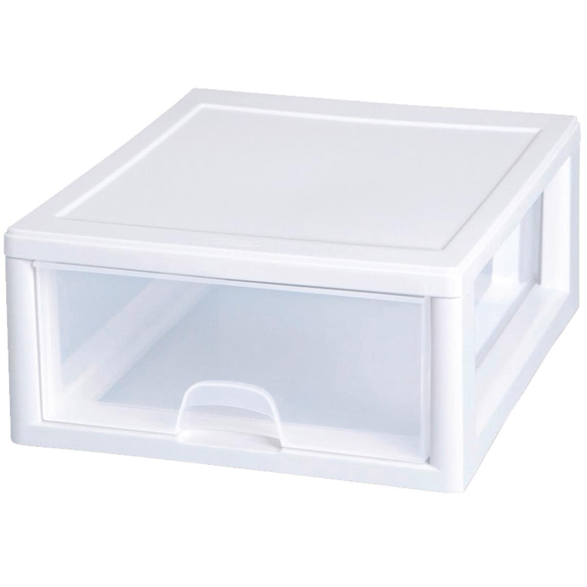 Sterilite - 16 Quart Clear Plastic Stacking Storage Drawer Container Box (12 Pack)