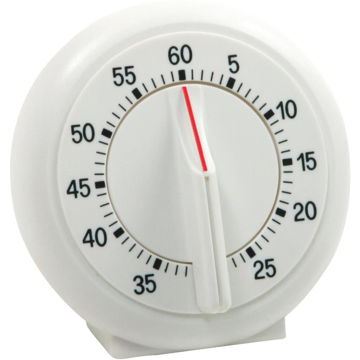 Taylor Kitchen Timer, 60-Minute, White