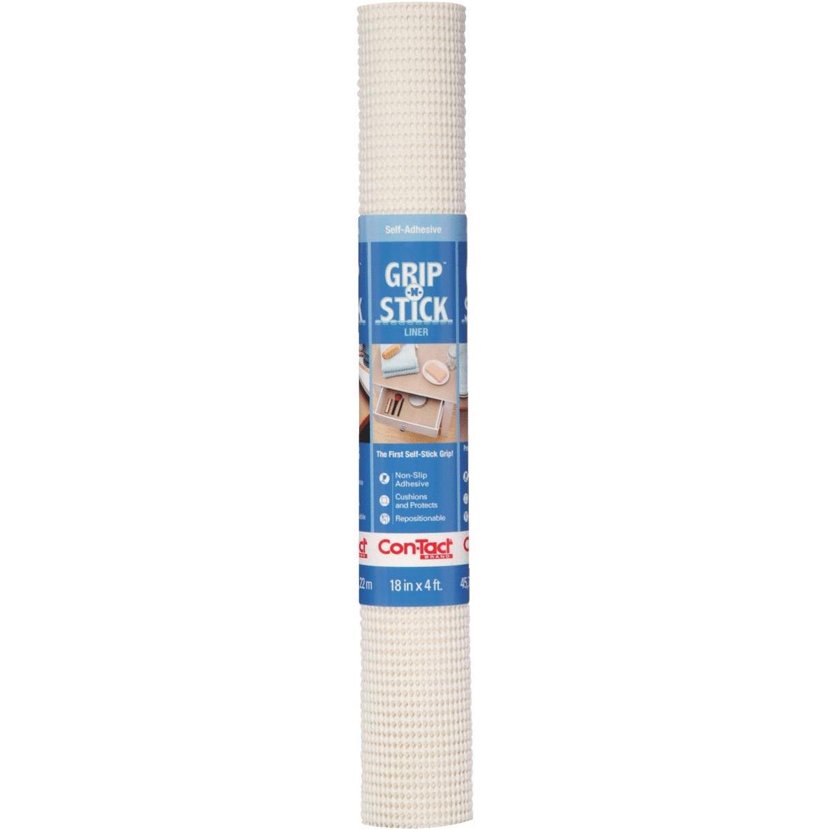 Shelf Liner, Non-Adhesive Grip, Beaded, White, 18-in. x 5-ft.