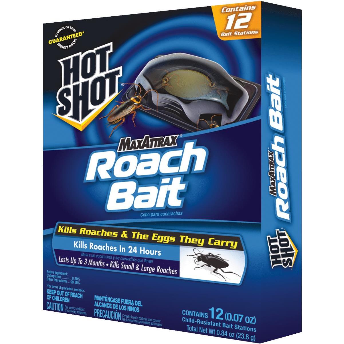 Hot Shot MaxAttrax Roach Bait - 12 pack, 0.07 oz