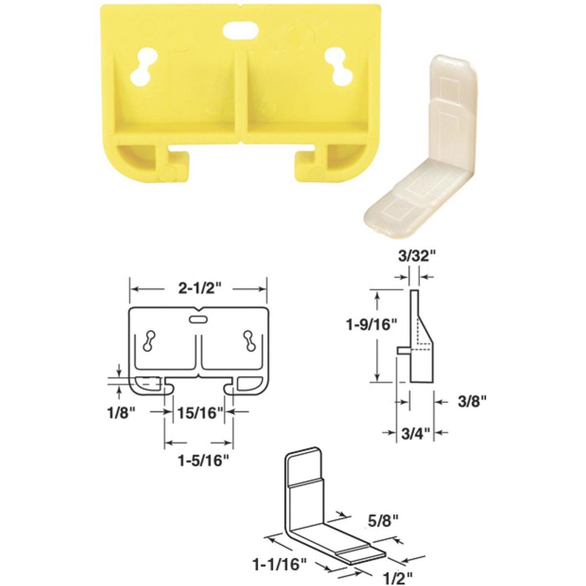 Prime Line Prime Line Polyethylene Yellow Track Guide For 1 8 In X 1 5   389561 