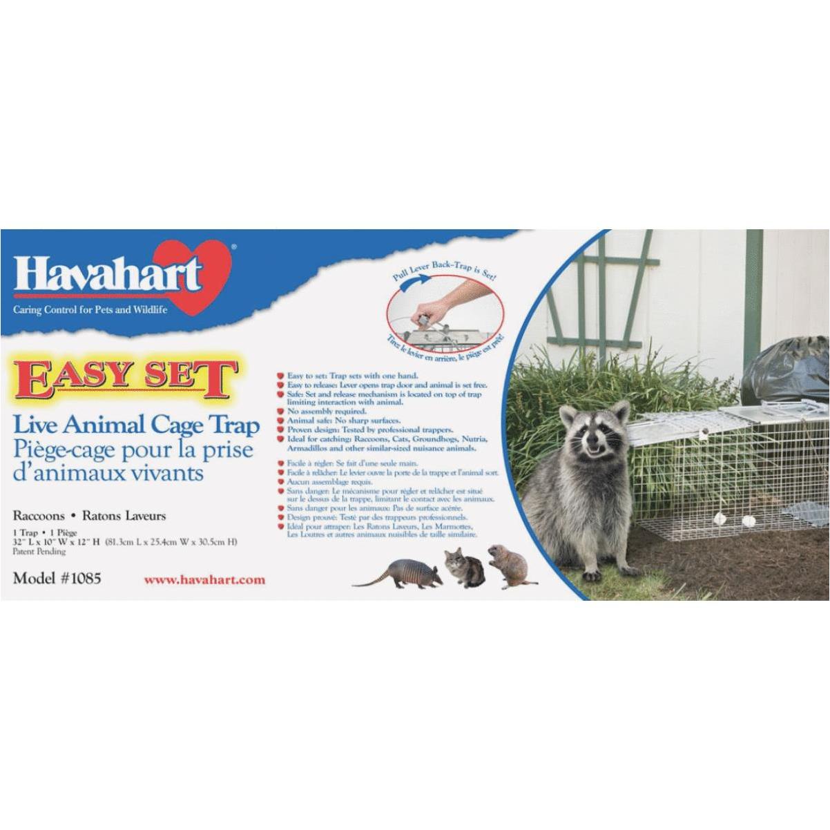 Havahart Easy Set Live Raccoon Trap, Gray, L