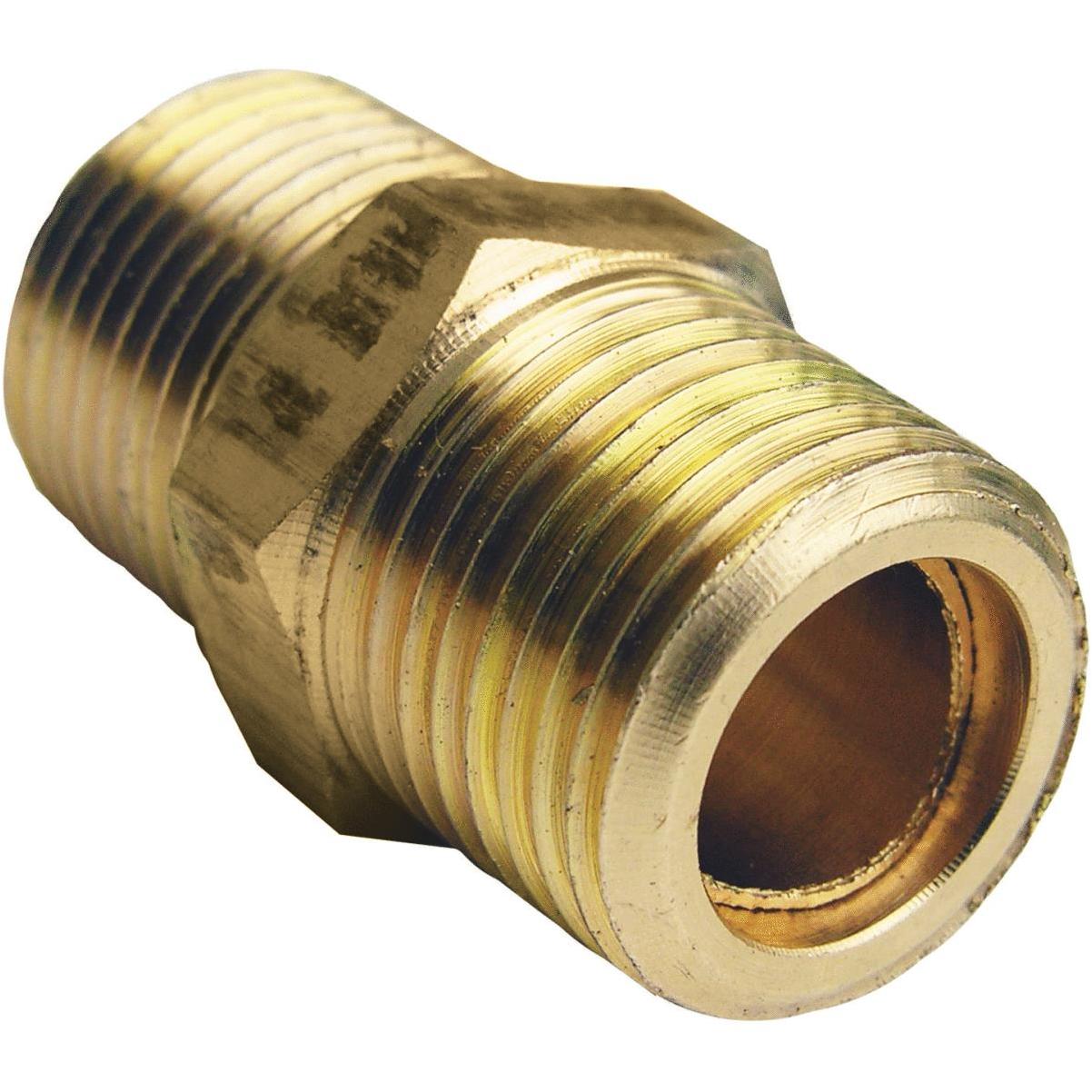 Lasco 3/8 In. C x 1/2 In. MPT 90 Deg. Compression Brass Elbow (1/4